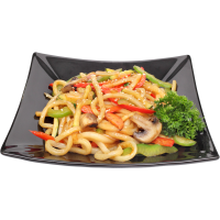 Udon noodles with vegetables