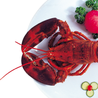 baked lobster with a garnish
