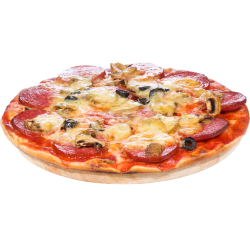 pizza with salami